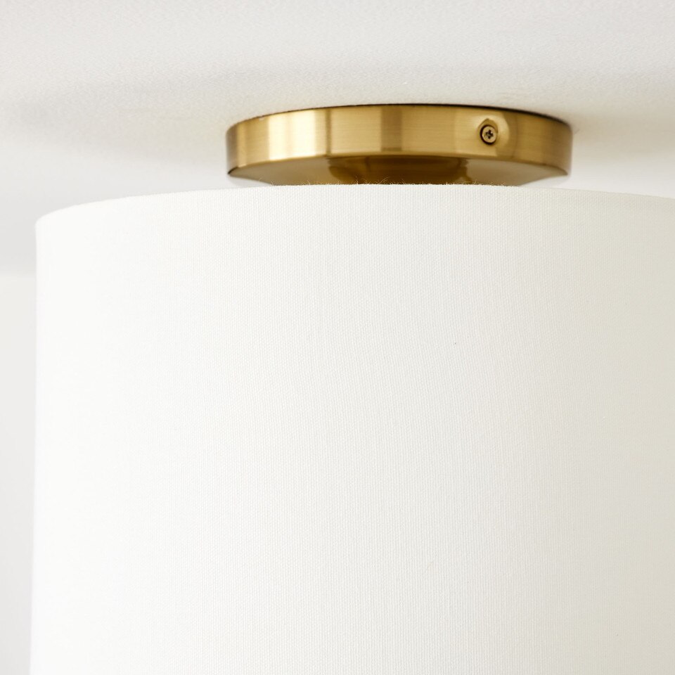 Fabric Shade Drum Flushmount
